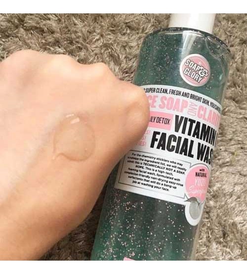 New Soap and Glory Face Soap and Clarity 3in1 Daily Detox Vitamin C Facial Wash For All Skin Types 350ml